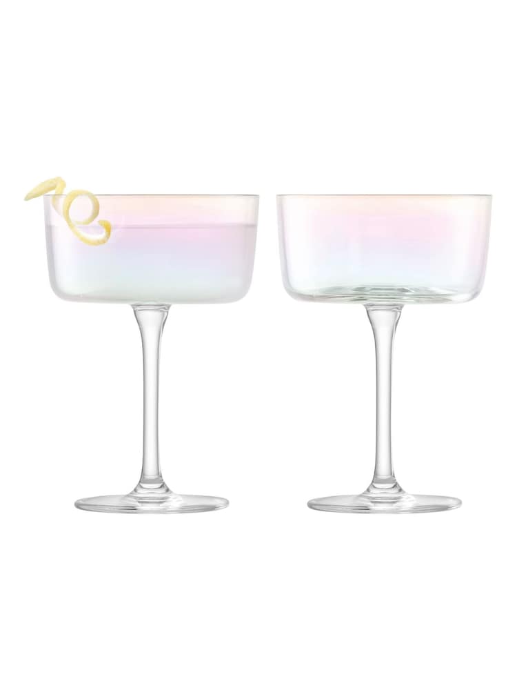 LSA International Set of 2 Mother of Pearl Iridescence Cocktail Glasses 230ml - Image 4 of 4 LSA International Set of 2 Mother of Pearl Iridescence Cocktail Glasses 230ml - Image 4 of 4