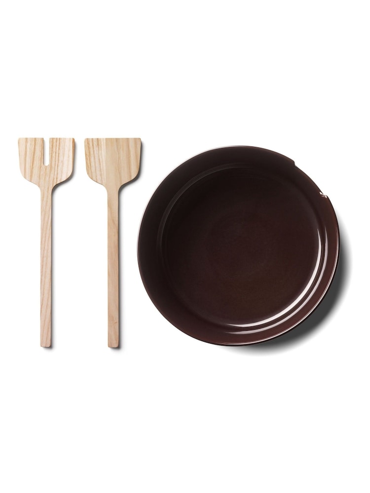 LSA International Mocha Collective Salad Bowl Servers 26cm - Image 4 of 4
