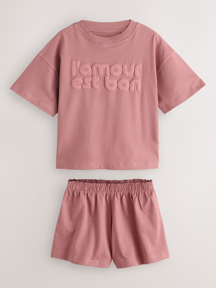 Yellow/Blue slogan Short Pyjamas 3 Pack (3-16yrs) - Image 8 of 8