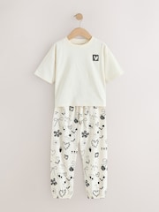 أسود/بيج فاتح - مجموعة من 2 بيجامات ببنطلونات رياضية (3-16 سنة) - Image 7 of 11