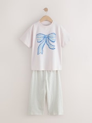 Orange/Pink Wide Leg Pyjamas 3 Pack (3-16yrs) - Image 3 of 6