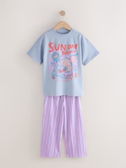 Orange/Pink Wide Leg Pyjamas 3 Pack (3-16yrs) - Image 4 of 6