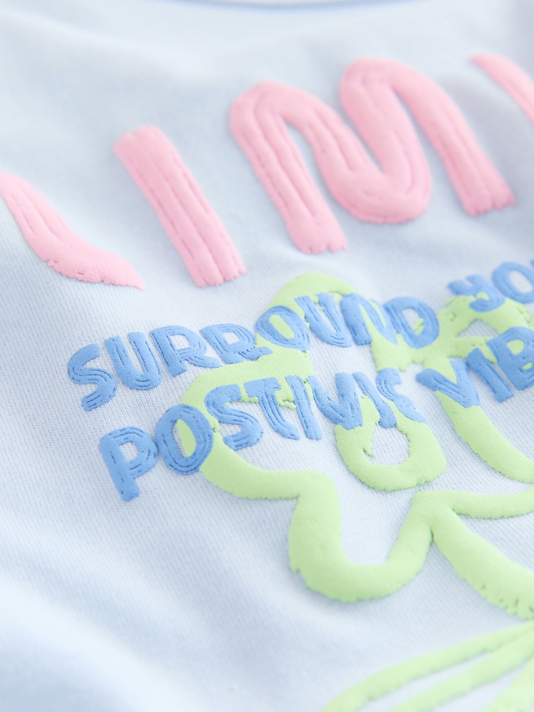 Վարդագույն/մանուշակագույն կարգախոս - Լայն ոտքերով պիժամա 3 հավաքածու (3-16տարեկան) - Պատկեր 9 9-ից