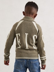 Reiss Dark Green Donny Cardigan - Image 1 of 4