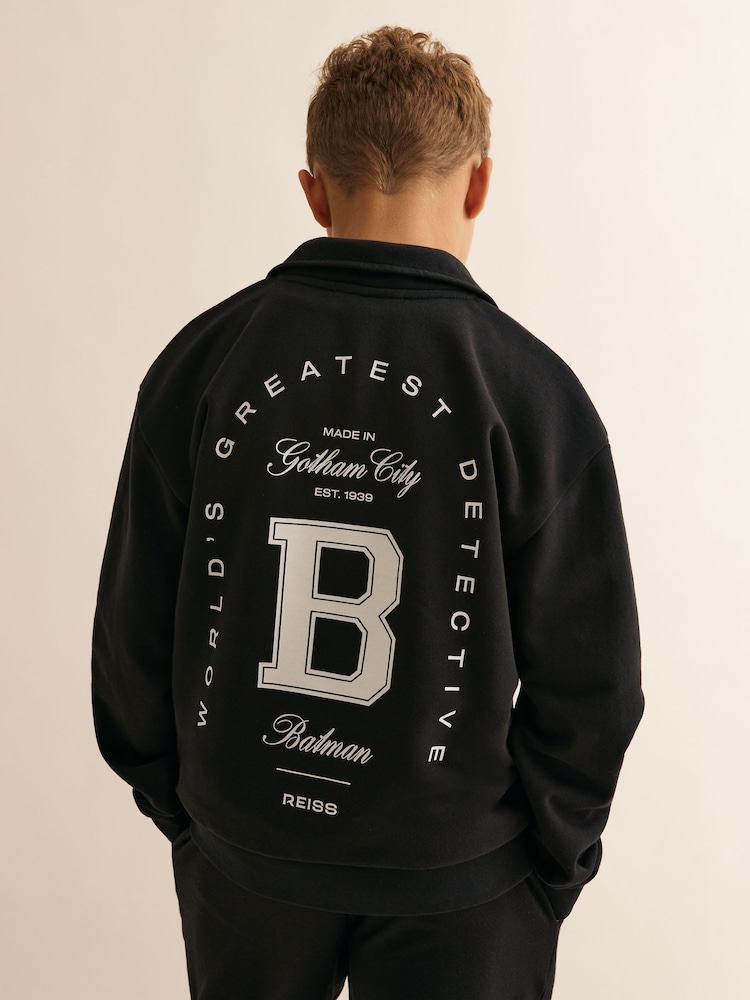 Reiss Black Stevensburg Sweat Top - Image 1 of 4