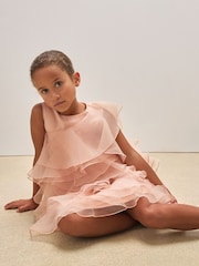 Reiss Pink Pirouette 13-14 yrs Reiss | Royal Ballet Organza Dress - Image 3 of 5