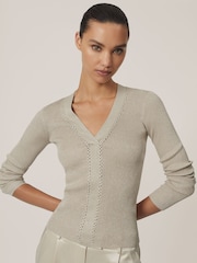Reiss Champagne Lula Jumper - Image 4 of 6