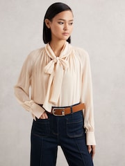 Reiss Tan Iyla Leather Half Keeper Belt - Image 5 of 5