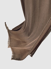 Reiss Taupe Penny Wool Pleated Scarf - Image 5 of 5