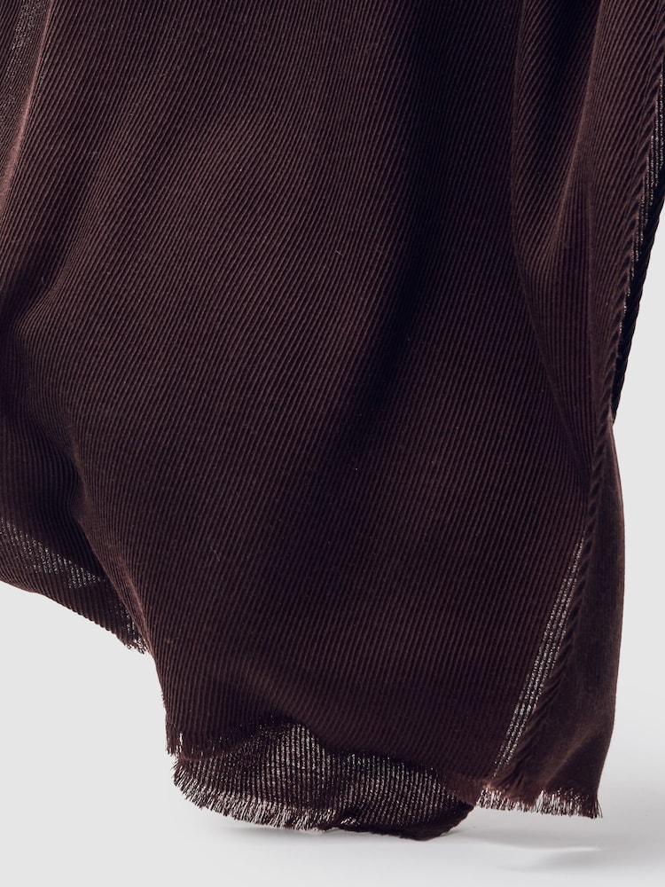 Reiss Burgundy Penny Scarf - Image 5 of 5 Reiss Burgundy Penny Scarf - Image 5 of 5