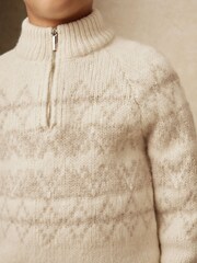 Reiss Off White/Oatmeal Claus Jumper - Image 5 of 6