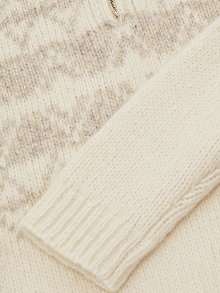Reiss Off White/Oatmeal Claus Jumper - Image 6 of 6