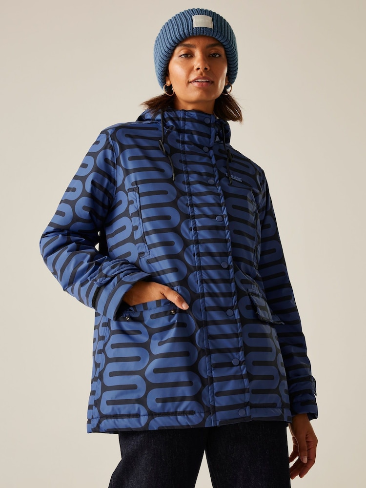 Regatta Blue Orla Mid Length Waterproof Jacket - Image 1 of 6 Regatta Blue Orla Mid Length Waterproof Jacket - Image 1 of 6