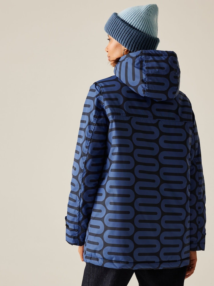 Regatta Blue Orla Mid Length Waterproof Jacket - Image 2 of 6