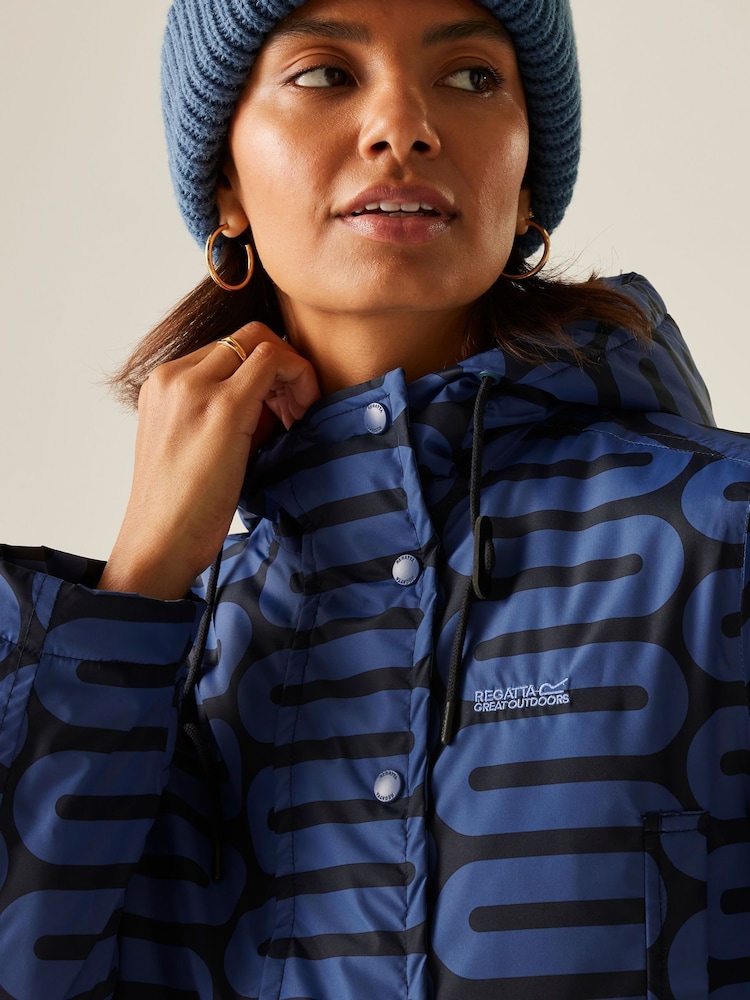 Regatta Blue Orla Mid Length Waterproof Jacket - Image 6 of 6
