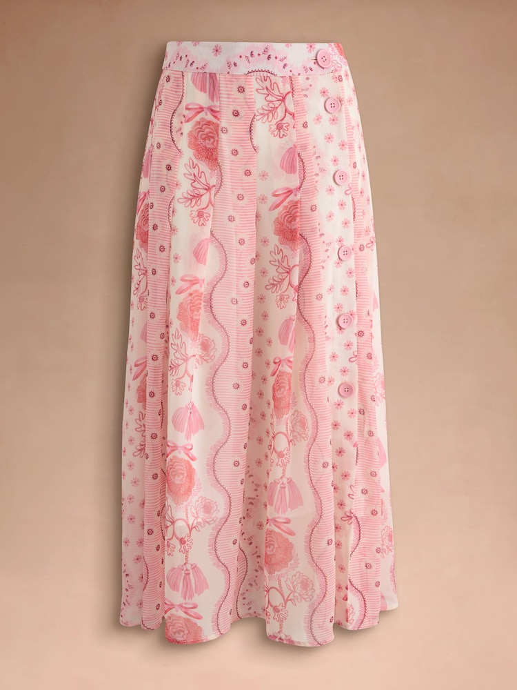 Cath Kidston Pink Pleated Skirt - Image 1 of 3 Cath Kidston Pink Pleated Skirt - Image 1 of 3
