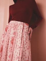 Cath Kidston Pink Pleated Skirt - Image 8 of 11