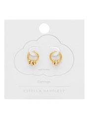 Estella Bartlett Gold Tone Triple Disc Hoop Pave Earrings - Image 2 of 4