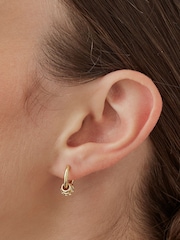 Estella Bartlett Gold Tone Triple Disc Hoop Pave Earrings - Image 3 of 4