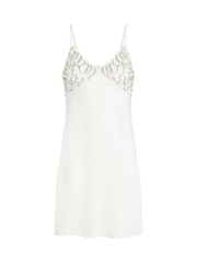 Chantelle Cream Fleurs Embriodered Satin Chemise - Image 3 of 3