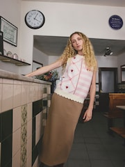 Cath Kidston Pink Mix Bow Print Knitted Tank Top - Image 15 of 19