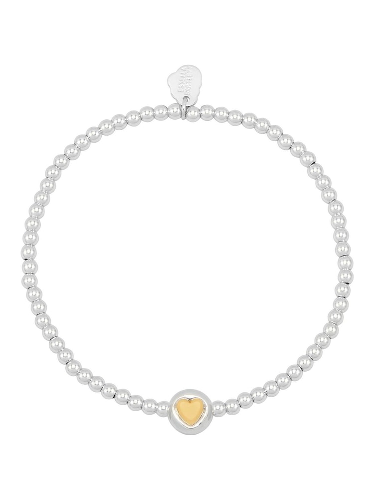 Estella Bartlett Silver Tone Heart Disc Bead Bracelet - Image 1 of 4