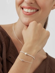 Estella Bartlett Silver Tone Heart Disc Bead Bracelet - Image 4 of 4