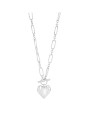 Estella Bartlett Silver Tone Waterproof Molten Heart Necklace - Image 1 of 4