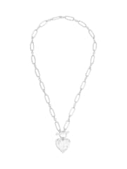 Estella Bartlett Silver Tone Waterproof Molten Heart Necklace - Image 2 of 4