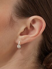 Estella Bartlett Silver Tone Triple Disc Hoop Pave Earrings - Image 4 of 4