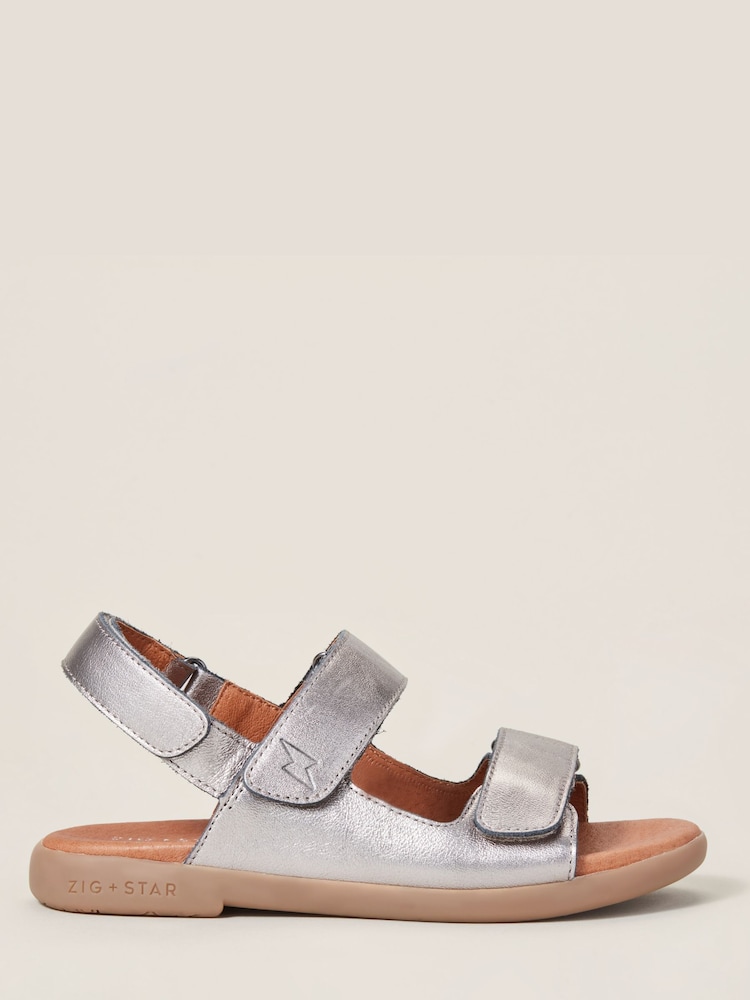 Zig+Star Silver Junior Solar Strap Sandals - Image 2 of 7