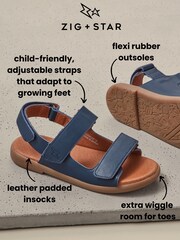 Zig+Star Blue Junior Solar Strap Sandals - Image 5 of 6