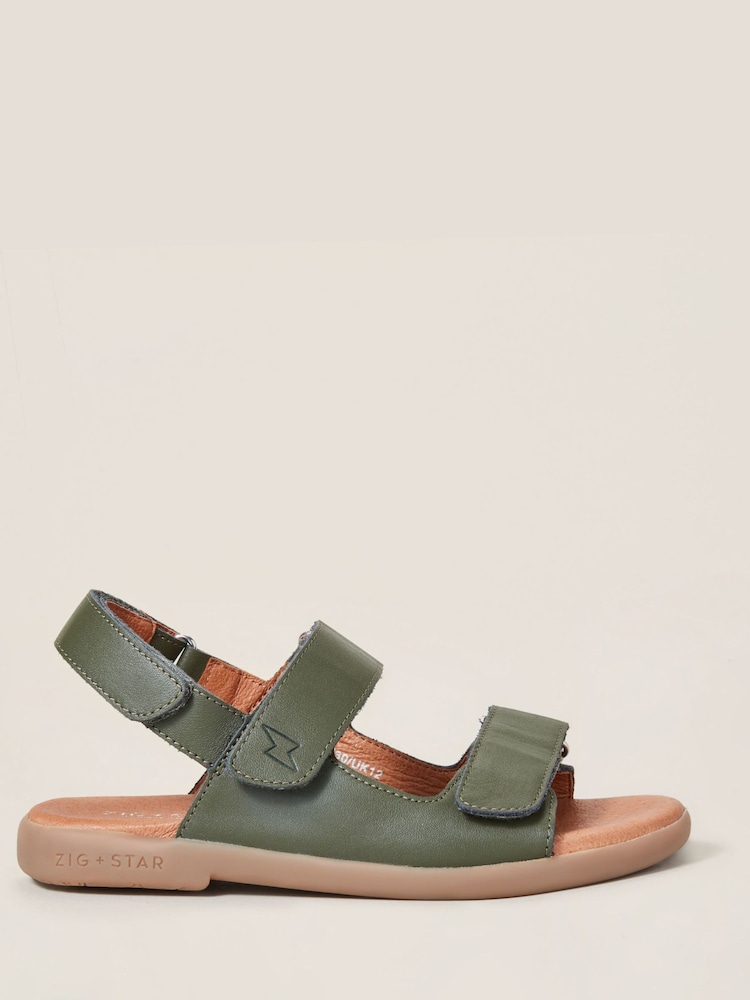 Zig+Star Green Junior Solar Strap Sandals - Image 2 of 6