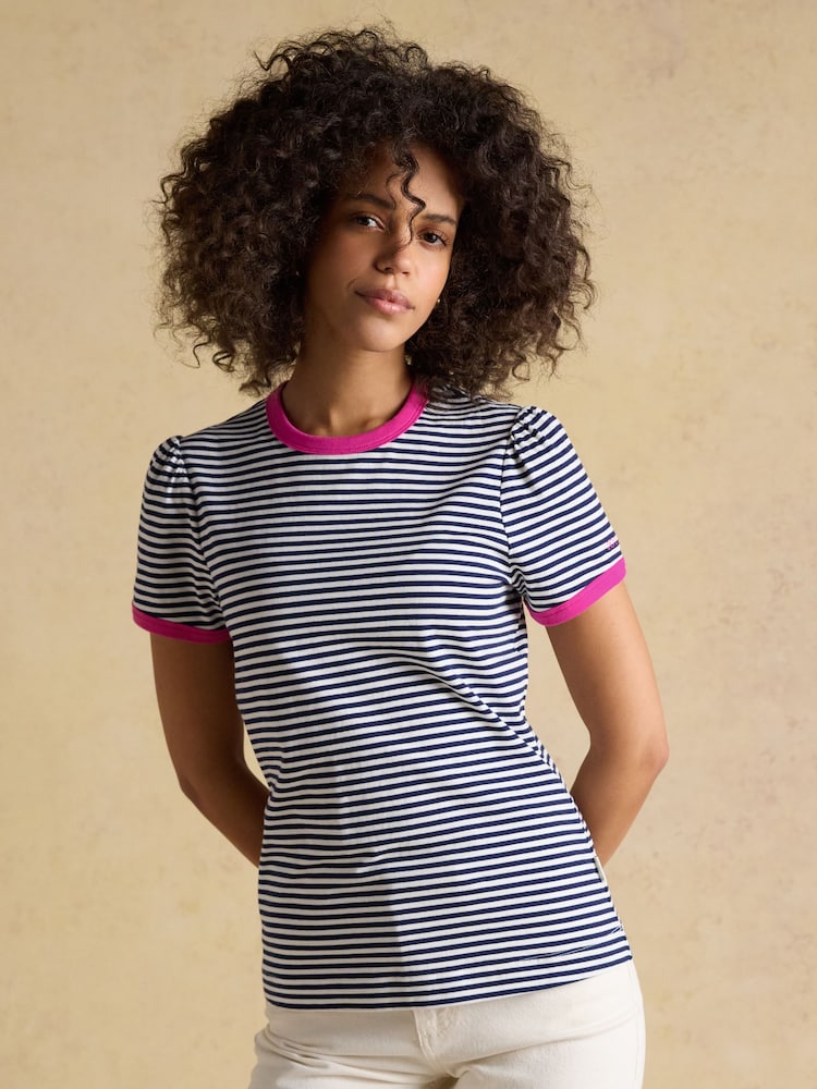 Joules Erin Summer Icons & Navy Stripe Short Sleeve T-Shirts 2 Pack - Image 2 of 7