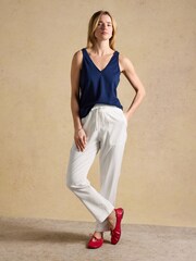 Joules Delilah Navy V-Neck Jersey Vest - Image 3 of 7