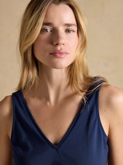 Joules Delilah Navy V-Neck Jersey Vest - Image 4 of 7