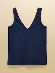 Joules Delilah Navy V-Neck Jersey Vest - Image 7 of 7