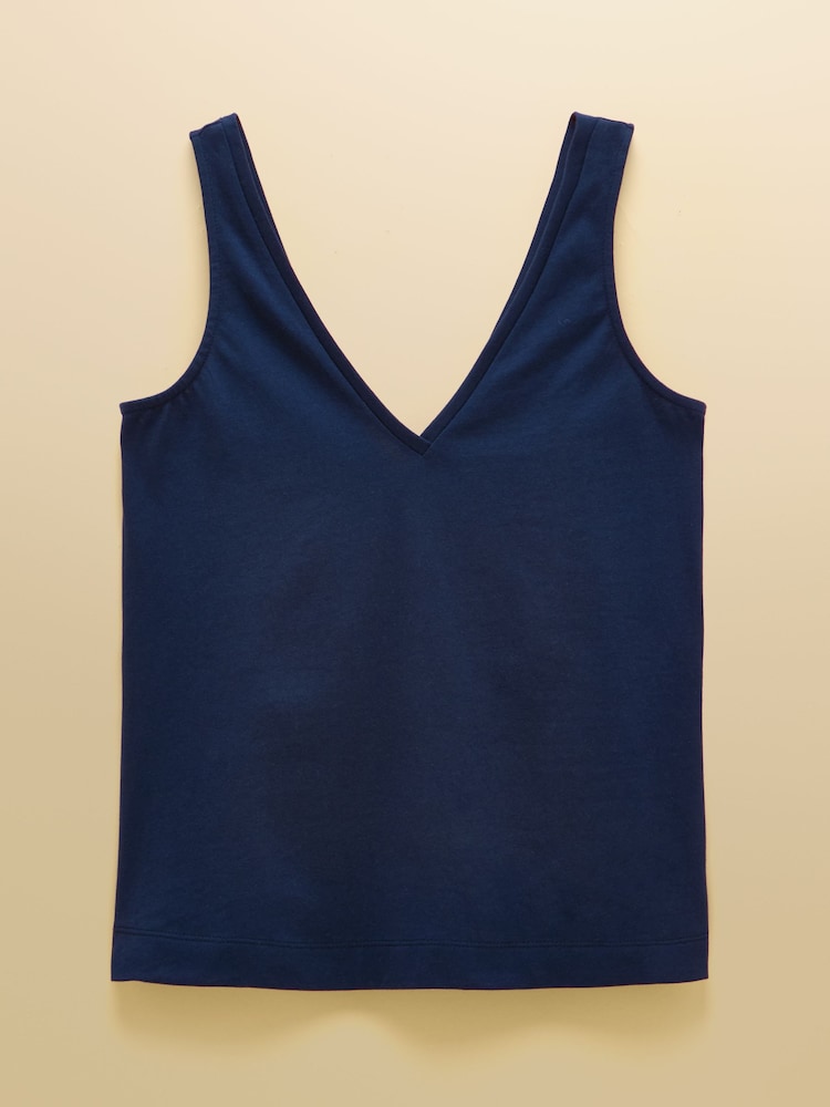 Joules Delilah Navy V-Neck Jersey Vest - Image 7 of 7 Joules Delilah Navy V-Neck Jersey Vest - Image 7 of 7