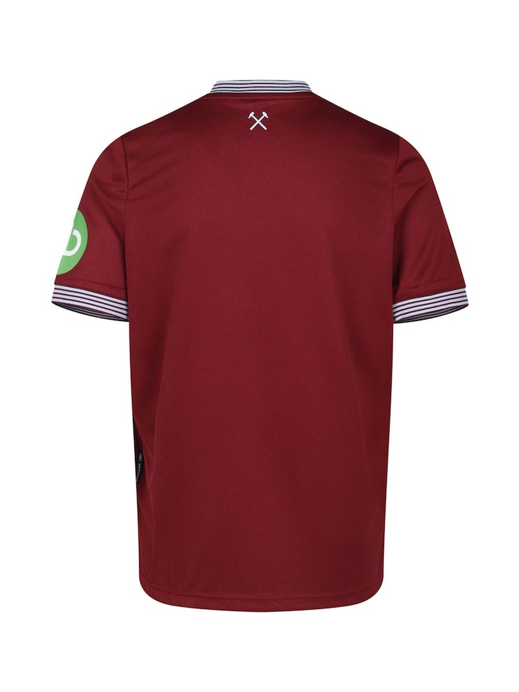 Umbro Red West Ham Football Club Home Short Sleeve Shirt - Image 2 of 2