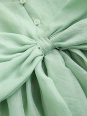 Laura Ashley Green Bow Back Flower Dress - Image 12 of 12