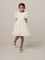 Laura Ashley Ivory Bow Back Flower Dress - Image 2 of 7