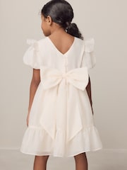 Laura Ashley Ivory Bow Back Flower Dress - Image 3 of 7