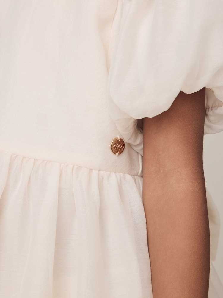 Laura Ashley Ivory Bow Back Flower Dress - Image 7 of 7