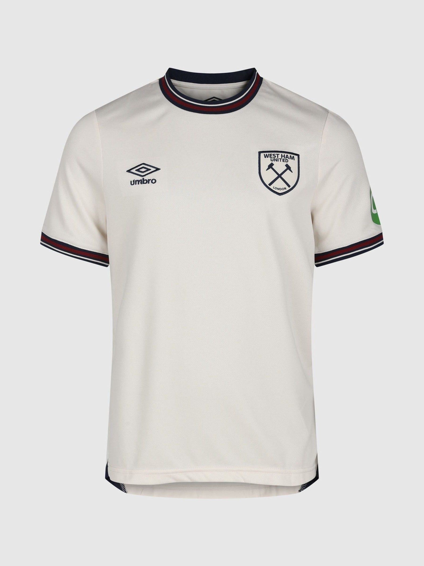 Buy Umbro Cream West Ham Football Club Away Short Sleeve Shirt