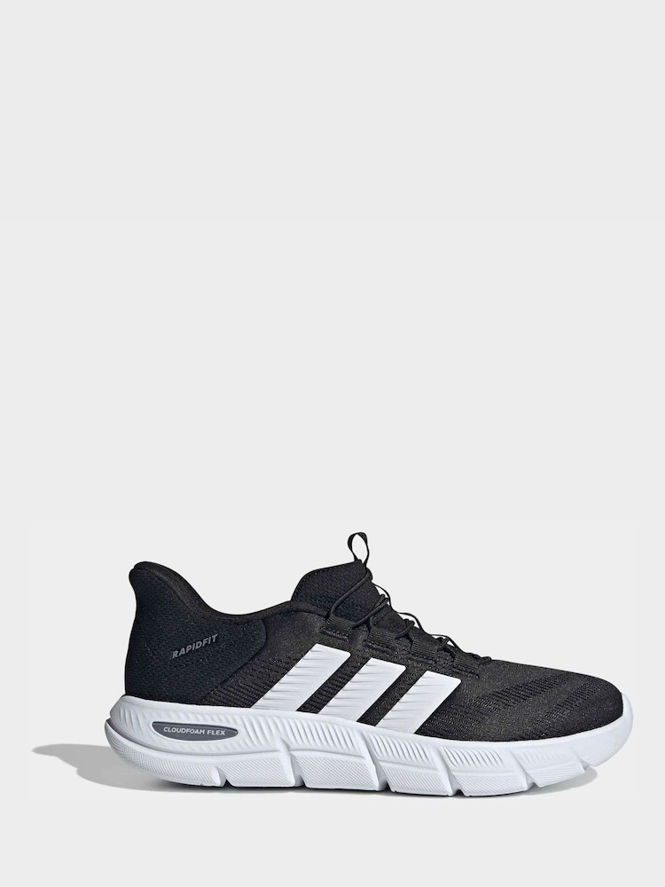 adidas Black/White Cloudfoam Flex Laces Shoes - Image 1 of 10