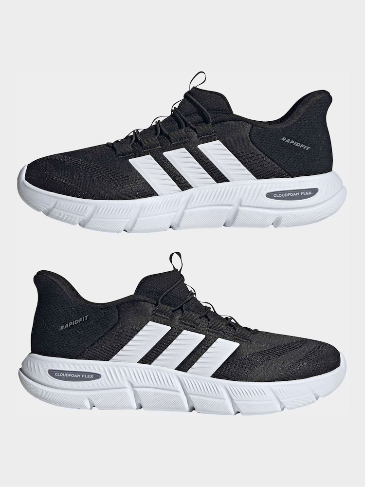 adidas Black/White Cloudfoam Flex Laces Shoes - Image 10 of 10