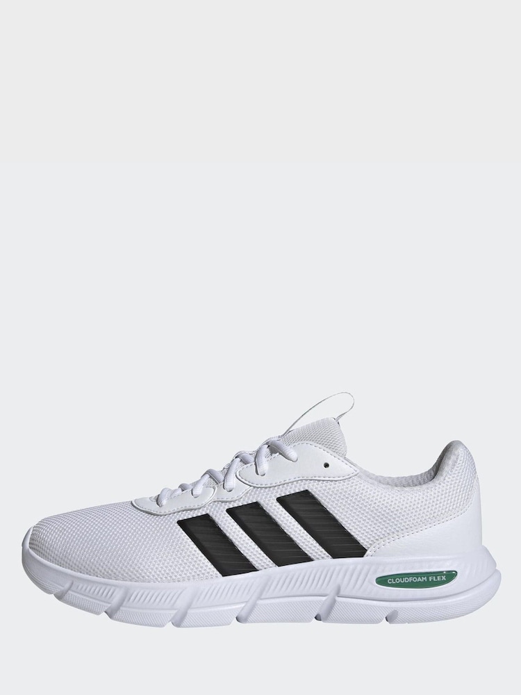 adidas White Cloudfoam Flex Laces Shoes - Image 2 of 10