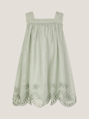Monsoon Green Baby Bonnie Embroidered Party Dress - Image 1 of 3