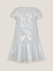 Monsoon Blue Sequin Drop Waist Dress - Image 2 of 3