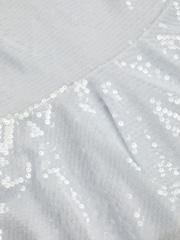 Monsoon Blue Sequin Drop Waist Dress - Image 3 of 3